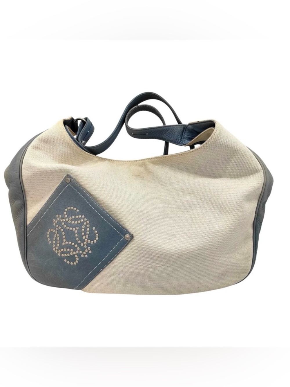 Loewe Canvas Shoulder Bags Studded Anagram Shoulder Bag Handbag